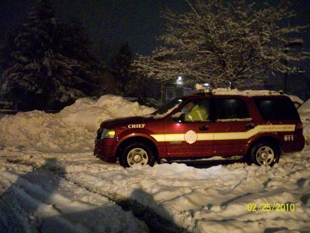 2262 Finishes Paperwork Between Calls In Blizzard of Feb '10 (80+ Fire/Rescue Calls In 3 Days)